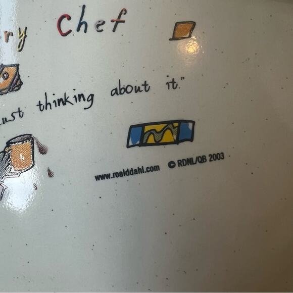 Emerson Creek Pottery Charlie and the Chocolate Factory Roald Dahl Mixing Bowl - Picture 3 of 10